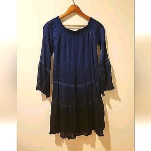 NWT Muche et Muchette Onesize Griffin Long Sleeve Navy Blue Mini Dress